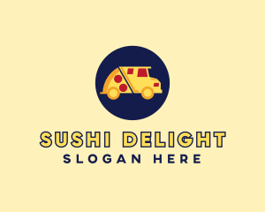 Pizza Delivery Food Truck logo design