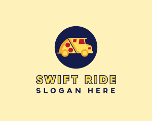 Pizza Delivery Food Truck logo design