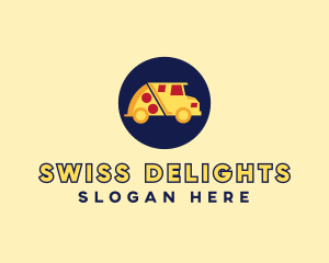 Pizza Delivery Food Truck logo design