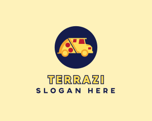 Pizza Delivery Food Truck logo design