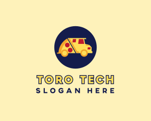 Pizza Delivery Food Truck logo design