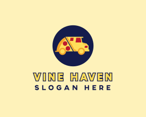 Pizza Delivery Food Truck logo design