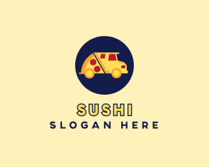 Pizza Delivery Food Truck logo design