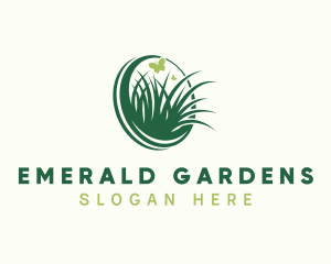 Lawn Grass Nature logo design