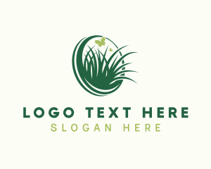 Eco - Lawn Grass Nature logo design