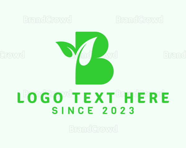 Sprout Gardening Letter B Logo