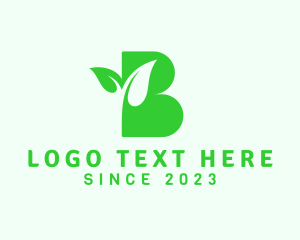 Greenhouse - Sprout Gardening Letter B logo design