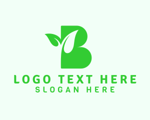 Sprout Gardening Letter B Logo