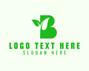 Letter B - Leaf Garden Letter B logo design