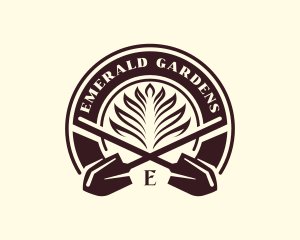 Shovel Garden Planting logo design