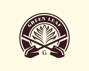 Shovel Garden Planting logo design