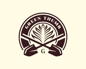 Shovel Garden Planting logo design