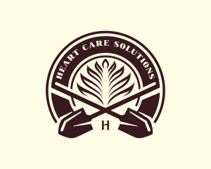 Shovel Garden Planting logo design