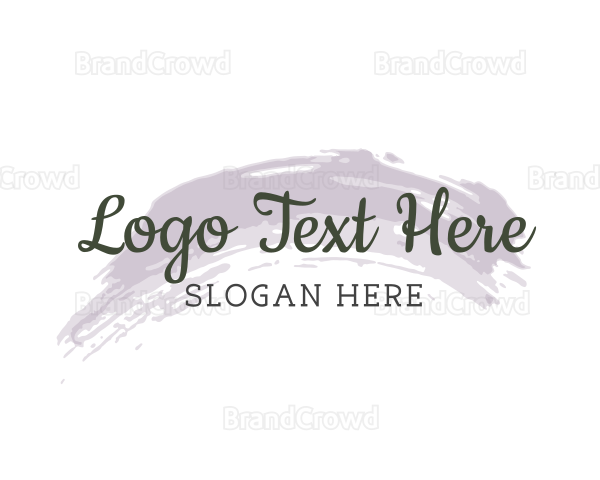 Minimalist Watercolor Wordmark Logo