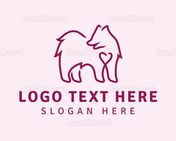 Pomeranian Dog Pet Logo