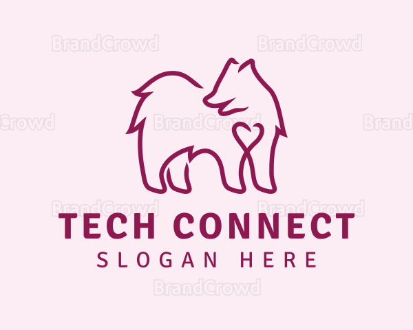 Pomeranian Dog Pet Logo