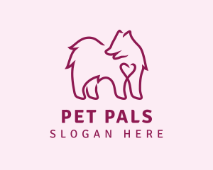 Pomeranian Dog Pet logo design