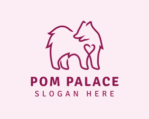 Pomeranian Dog Pet logo design