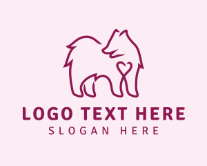 Pet - Pomeranian Dog Pet logo design