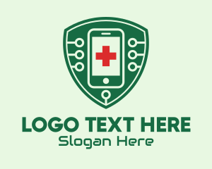 Telehealth - Smartphone Medical Technology logo design