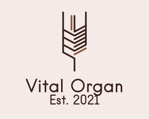 Organic Wheat Straw  logo design