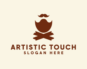 Mustache Beard Barber logo design