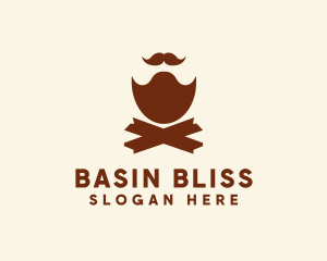 Mustache Beard Barber logo design