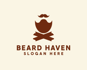 Beard - Mustache Beard Barber logo design