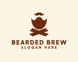Mustache Beard Barber logo design