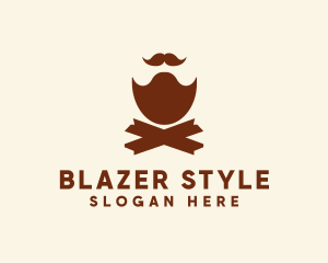 Mustache Beard Barber logo design