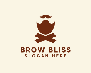 Mustache Beard Barber logo design