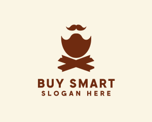 Mustache Beard Barber logo design