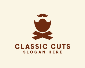 Mustache Beard Barber logo design