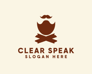 Mustache Beard Barber logo design