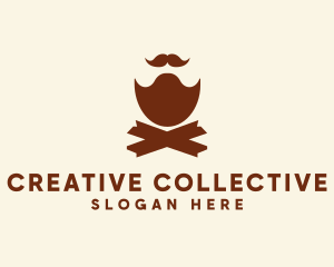 Mustache Beard Barber logo design