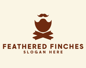 Mustache Beard Barber logo design