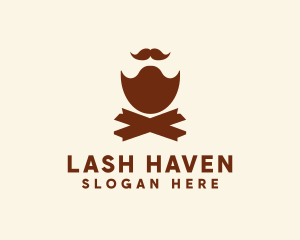 Mustache Beard Barber logo design