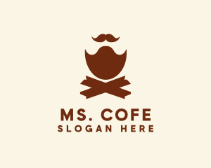 Mustache Beard Barber logo design