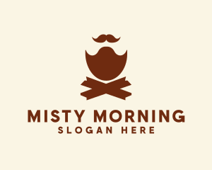 Mustache Beard Barber logo design