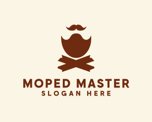 Mustache Beard Barber logo design