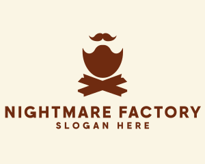 Mustache Beard Barber logo design