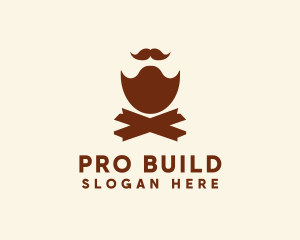 Mustache Beard Barber logo design