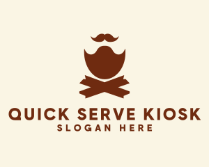 Mustache Beard Barber logo design