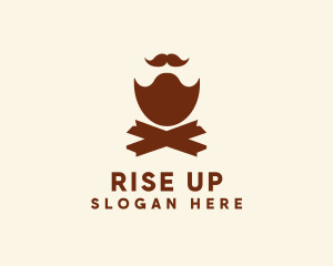 Mustache Beard Barber logo design