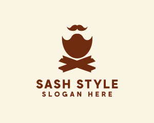 Mustache Beard Barber logo design