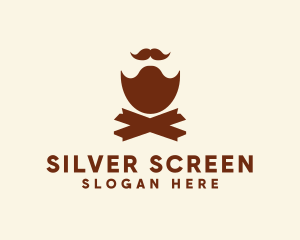 Men - Mustache Beard Barber logo design