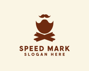 Mustache Beard Barber logo design