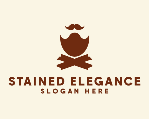 Mustache Beard Barber logo design