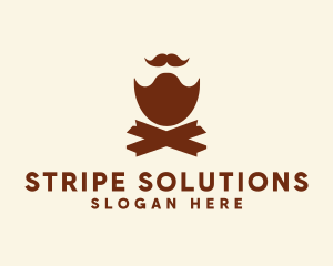 Mustache Beard Barber logo design