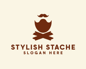 Mustache - Mustache Beard Barber logo design